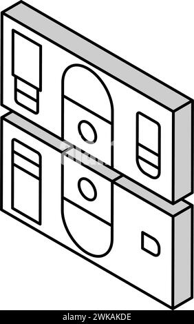 illustration vectorielle d'icône isométrique des services de gestion multi-emplacements Illustration de Vecteur