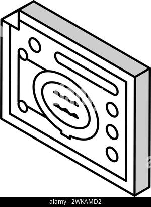 illustration vectorielle d'icône isométrique de plan de conception de paysage Illustration de Vecteur