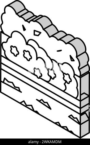 illustration vectorielle d'icône isométrique d'installation paysage Illustration de Vecteur