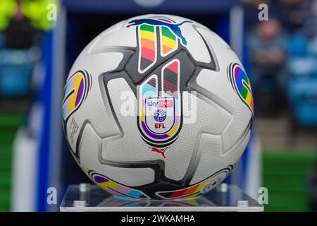 Londres, Royaume-Uni. 17 février 2024. PUMA EFL Rainbow match Ball pendant le Millwall FC v Sheffield mercredi FC Sky Bet EFL Championship match à The Den, Londres, Angleterre, Royaume-Uni le 17 février 2024 crédit : Every second Media/Alamy Live News Banque D'Images