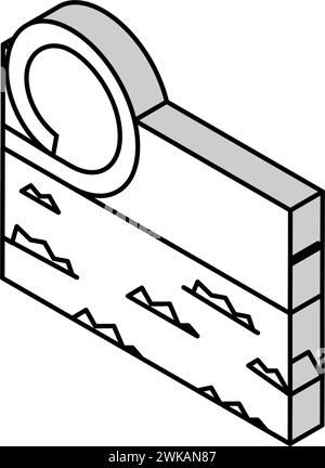 illustration vectorielle d'icône isométrique d'installation de pelouse Illustration de Vecteur