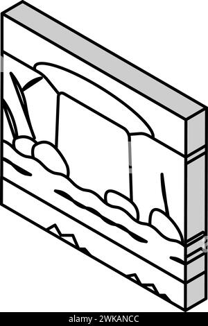 illustration vectorielle d'icône isométrique des caractéristiques de l'eau Illustration de Vecteur