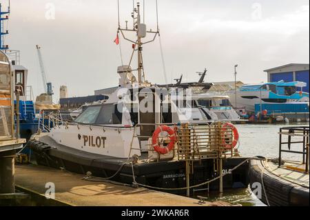 Le Poole Harbour Pilot Boat, Poole, Dorset, Angleterre Banque D'Images