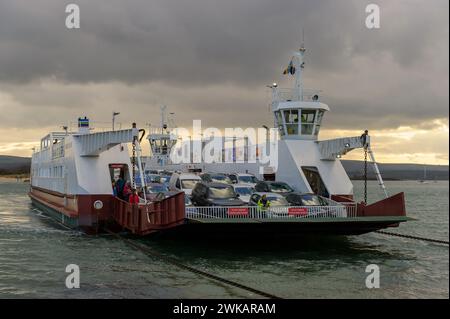 Bramble Bush Bay, Studland Swanage Chain ferry, Sandbanks, Dorset, Angleterre Banque D'Images