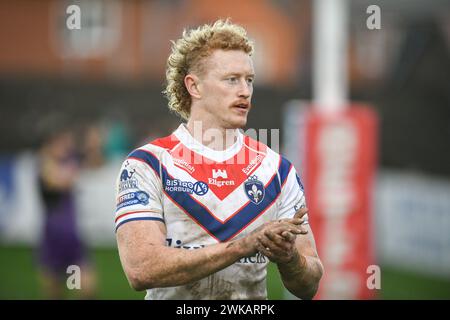 Featherstone, Angleterre - 18 février 2024 - Wakefield Trinity's Lachlan Walmsley. Rugby League 1895 Cup, Newcastle Thunder vs Wakefield Trinity au Millenium Stadium, Featherstone, Royaume-Uni Dean Williams Banque D'Images