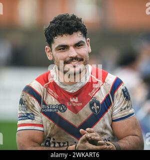 Featherstone, Angleterre - 18 février 2024 - Mathieu Cozza de Wakefield Trinity. Rugby League 1895 Cup, Newcastle Thunder vs Wakefield Trinity au Millenium Stadium, Featherstone, Royaume-Uni Dean Williams Banque D'Images