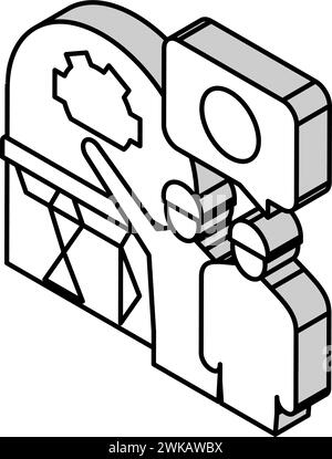 illustration vectorielle d'icône isométrique de traitement du déclassement Illustration de Vecteur