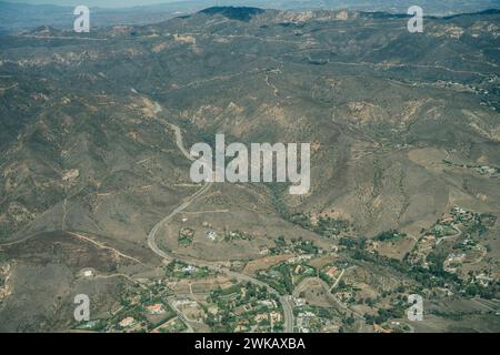 Vue aérienne des collines de Los Angeles Californie. Photo de haute qualité Banque D'Images