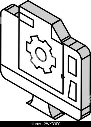 illustration vectorielle d'icône isométrique de prototypage 3d. Illustration de Vecteur