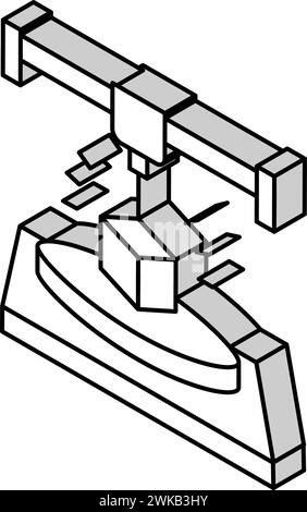 illustration vectorielle d'icône isométrique d'impression 3d. Illustration de Vecteur