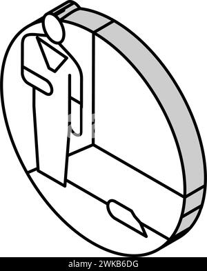 illustration vectorielle d'icône isométrique de plancher de bois franc de nettoyage Illustration de Vecteur