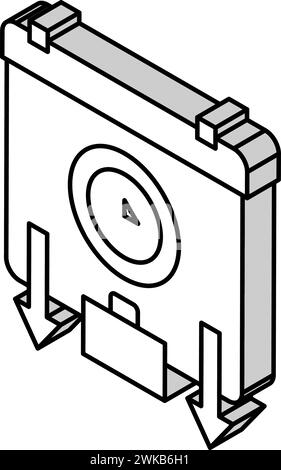 illustration vectorielle d'icônes isométriques du planning de voyage ou de travail Illustration de Vecteur