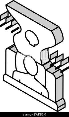 illustration vectorielle d'icône isométrique des mauvaises habitudes de sommeil Illustration de Vecteur