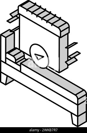 illustration vectorielle d'icône isométrique de thérapie de contrôle de stimulus Illustration de Vecteur