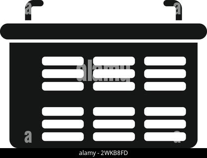 Changer l'icône de panneau solaire vecteur simple. Module de fixation. Recharge de la cellule source Illustration de Vecteur