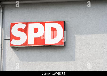 Cologne, Allemagne 04 juillet 2023 : signature du SPD au siège du parti Hans-Jürgen-Wischnewski-Haus / Ben-Wisch-Haus à Magnusstrasse, Cologne Banque D'Images