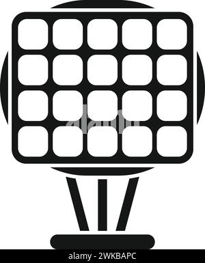 Vecteur simple d'icône de panneau solaire de stand. Régulateur. Cellule source Illustration de Vecteur