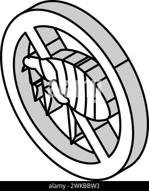 illustration vectorielle d'icône isométrique de traitement des puces Illustration de Vecteur