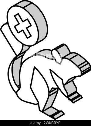 illustration vectorielle d'icône isométrique de contrôle rat Illustration de Vecteur