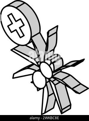 illustration vectorielle d'icône isométrique de contrôle d'araignée Illustration de Vecteur