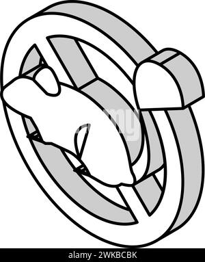 illustration vectorielle d'icône isométrique de contrôle de souris Illustration de Vecteur