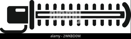 Vecteur simple de l'icône du dispositif de coupe électrique. Coupe d'arbres. Haies de pelouse Illustration de Vecteur