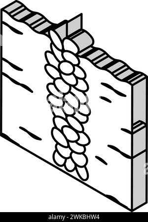 illustration vectorielle d'icône isométrique de moule de production Illustration de Vecteur