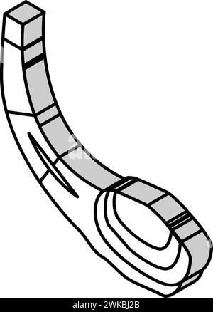 illustration vectorielle d'icône isométrique de panope du pacifique Illustration de Vecteur