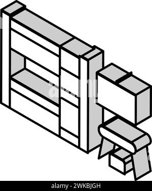 illustration vectorielle d'icône isométrique de meubles d'enfant Illustration de Vecteur