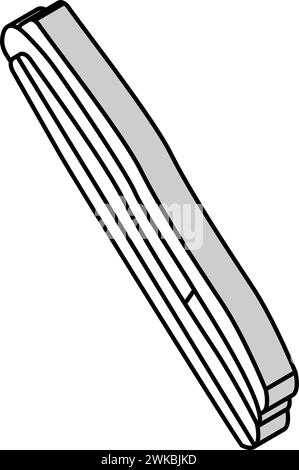 illustration vectorielle d'icône isométrique atlantic jackknife clam Illustration de Vecteur