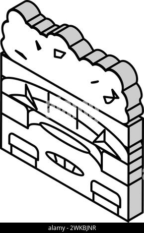 illustration vectorielle d'icône isométrique de meubles de patio Illustration de Vecteur