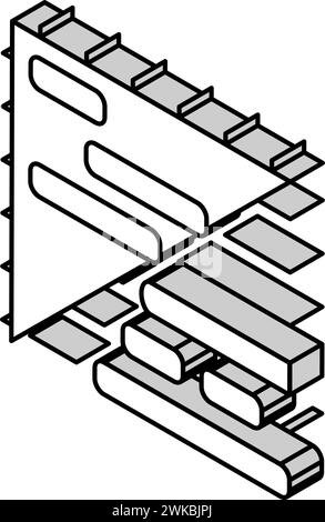 illustration vectorielle d'icône isométrique de diagramme de gantt Illustration de Vecteur