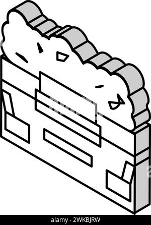 illustration vectorielle d'icône isométrique de meubles d'extérieur de jardin Illustration de Vecteur