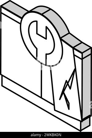 illustration vectorielle d'icône isométrique de meubles de réparation Illustration de Vecteur