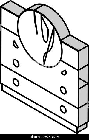 illustration vectorielle d'icône isométrique de meubles en bois Illustration de Vecteur