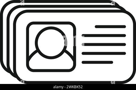 Vecteur de contour d'icône de risque de banque client. Client de données. Sécurité contre les crimes de serveur Illustration de Vecteur