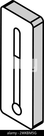 illustration vectorielle d'icône isométrique de l'accessoire de thermomètre Illustration de Vecteur