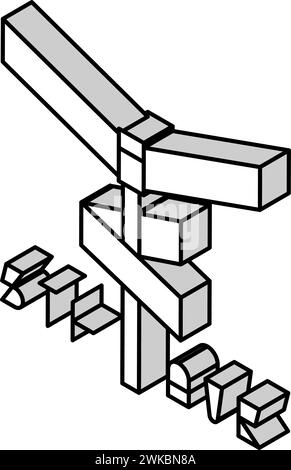 illustration vectorielle d'icône isométrique avenue 5th Illustration de Vecteur