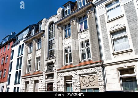 belles maisons de la fin du 19ème siècle dans le quartier de cologne de neu ehrenfeld Banque D'Images