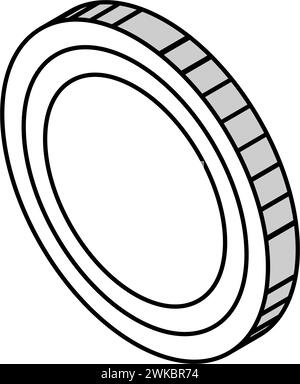 illustration vectorielle d'icône isométrique de crypto-monnaie ripple Illustration de Vecteur