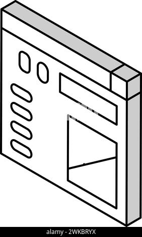 illustration vectorielle d'icône isométrique de marché ico Illustration de Vecteur