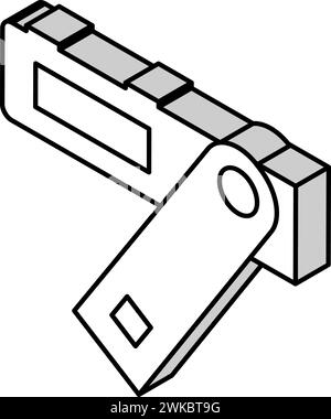 illustration vectorielle d'icône isométrique de pièce de crypto-monnaie eos Illustration de Vecteur