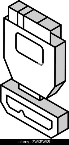illustration vectorielle d'icône isométrique micro b usb Illustration de Vecteur