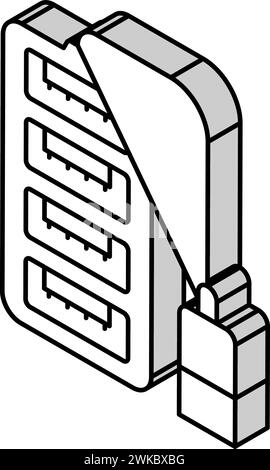 illustration vectorielle d'icône isométrique usb hub Illustration de Vecteur