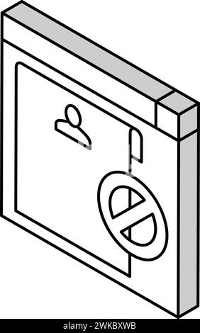 liste noire de personnes illustration vectorielle d'icône isométrique Illustration de Vecteur