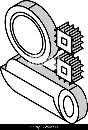 illustration vectorielle isométrique thermodurcissable de polyimides Illustration de Vecteur