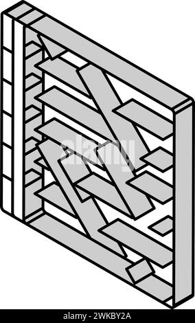 illustration vectorielle d'icône isométrique thermoplastique polycarbonate Illustration de Vecteur