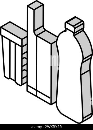 illustration vectorielle d'icône isométrique thermoplastique de polyéthylène Illustration de Vecteur