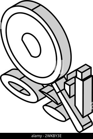 illustration vectorielle d'icône isométrique thermoplastique teflon ptfe Illustration de Vecteur