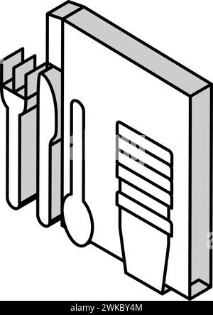 illustration vectorielle d'icône isométrique thermoplastique polystyrène Illustration de Vecteur